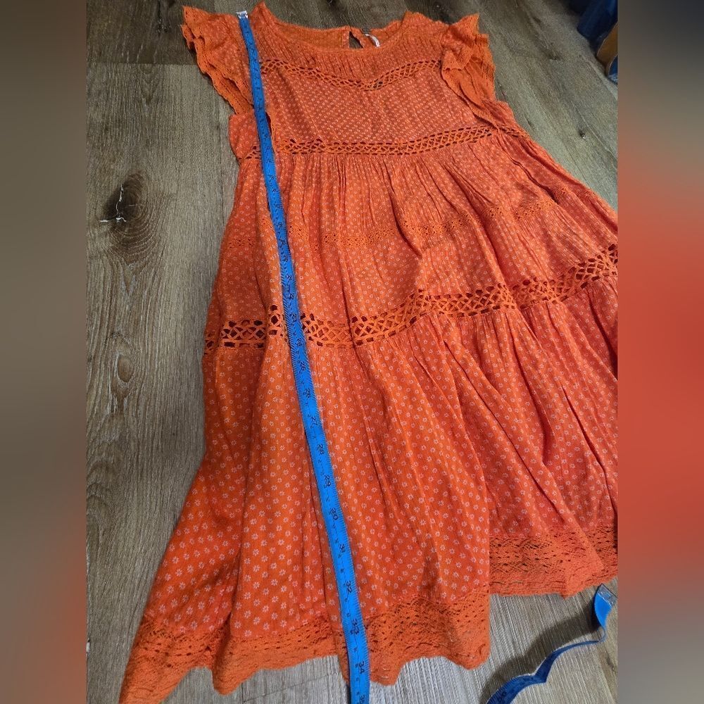 Free People Orange Sleeveless Sundress Mini - Picture 4 of 7